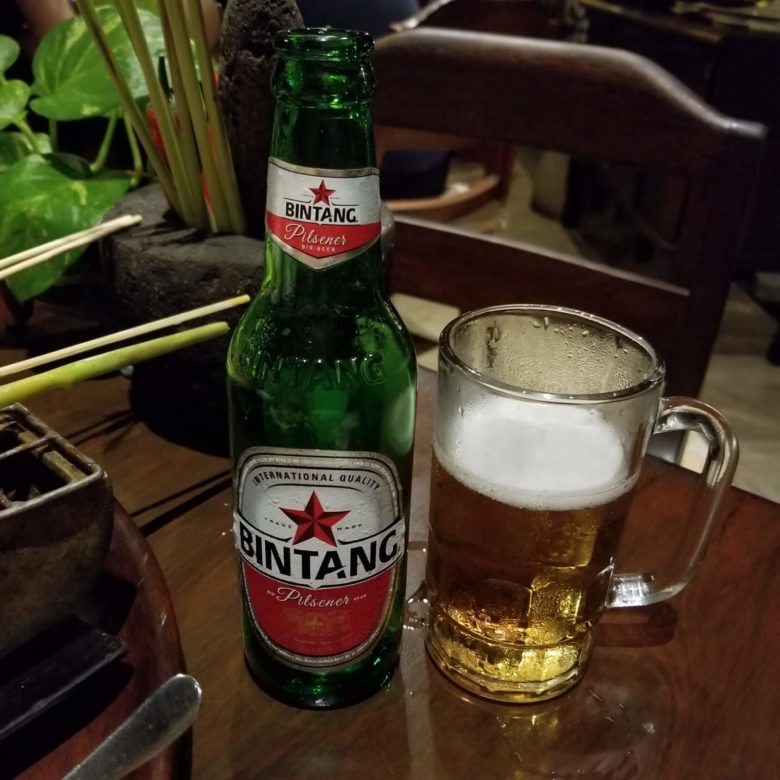 バリ島　バリ料理　Bumbu Bali　ビンタンビール BINTANG BEER