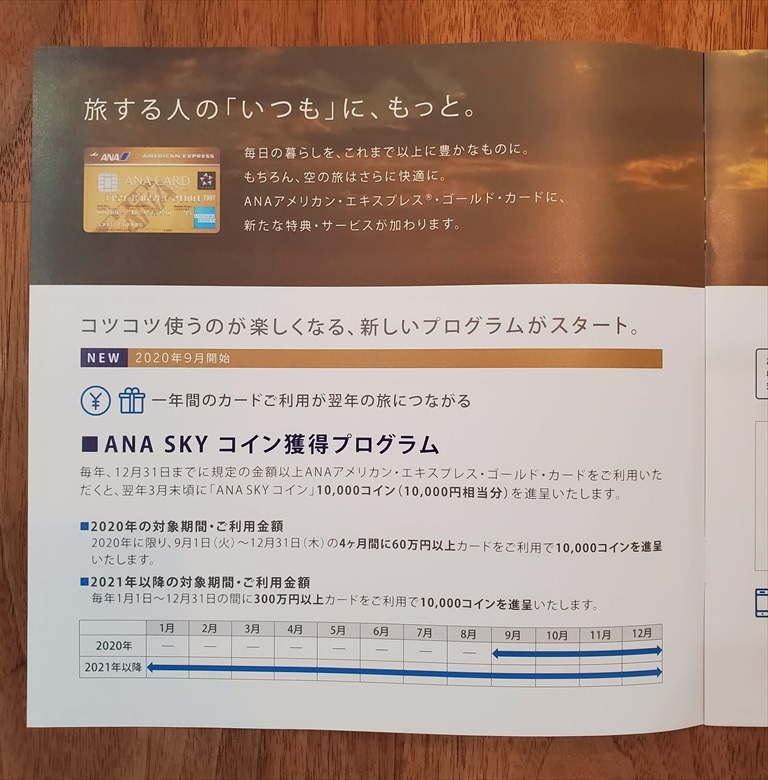 ANAアメックスゴールドのANA SKYコインプログラム