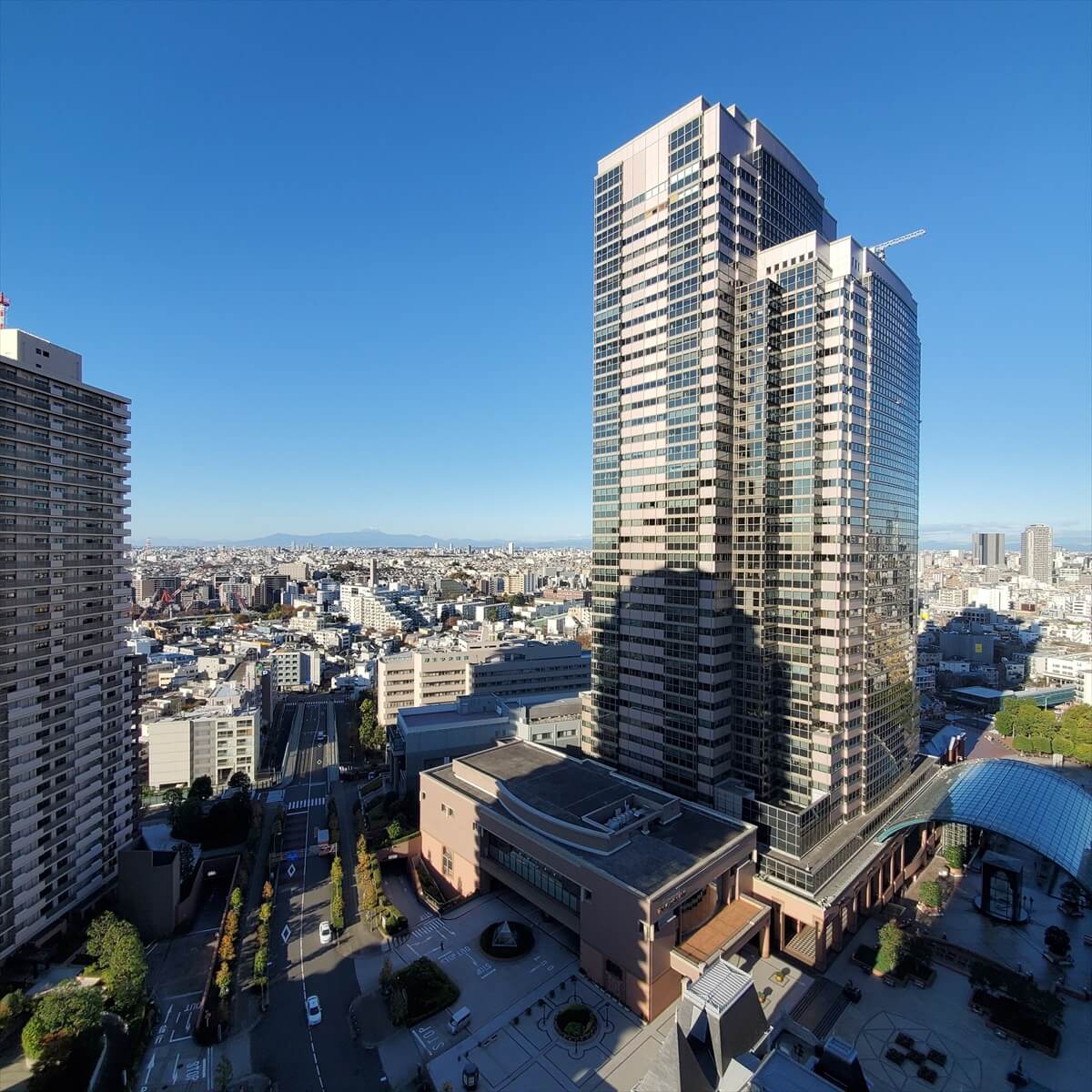 ウェスティンホテル東京のエグゼクティブルームキングの部屋から見た富士山